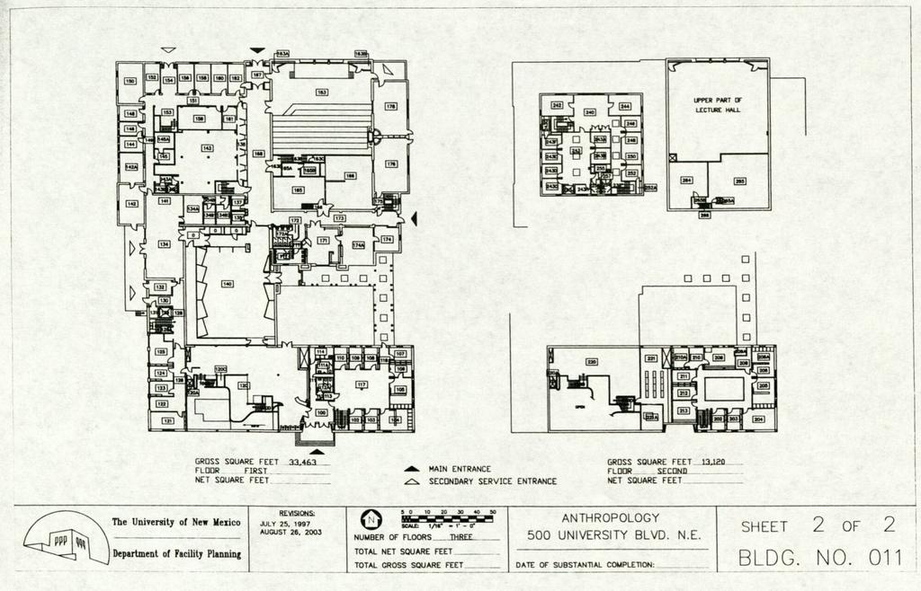 Contemporary layout of Anthropology building. Source: Center for Southwest Research
